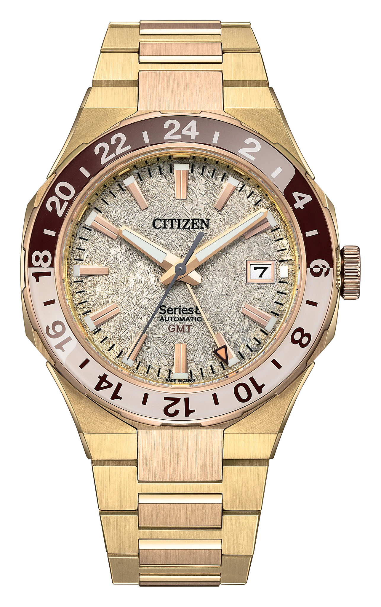 Series8 880 GMT Gold-Tone Dial Stainless Steel Bracelet NB6032-53P